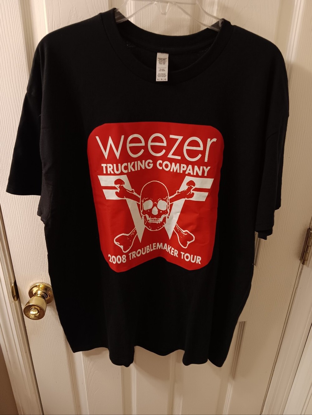 Weezer Trucking Company 2008 Troublemaker Tour Black T-Shirt Men's Sz XL NOT OLD